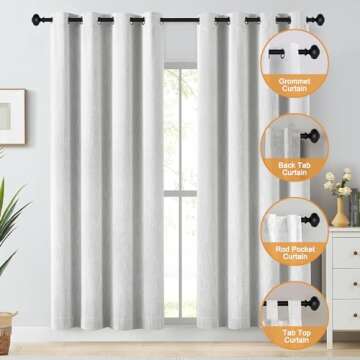 QITERI Curtain Rod 72"-144" for windows 1 Pack with Round Finials, 1" Diameter Rod Decorative Round Finials Adjustable Telescoping Black Drapery Rod of Window Treatment
