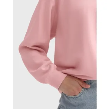 PUMIEY Women's Oversized Sweatshirt in Ballet Pink