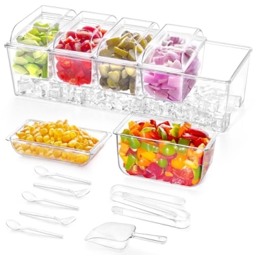 Lifewit Taco Bar Serving Set with Ice Chilled Caddy