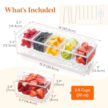 Lifewit Taco Bar Serving Set with Ice Chilled Caddy