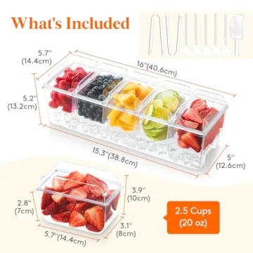 Lifewit Taco Bar Serving Set with Ice Chilled Caddy