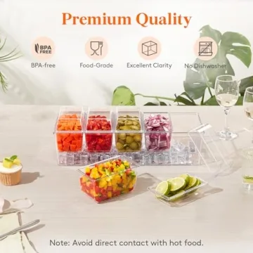 Lifewit Taco Bar Serving Set with Ice Chilled Caddy