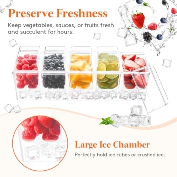 Lifewit Taco Bar Serving Set with Ice Chilled Caddy