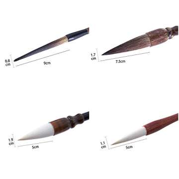 Hmayart Quality Featured Brush for Traditional Chinese Painting & Ink Brush Calligraphy (Classic Brush Set)
