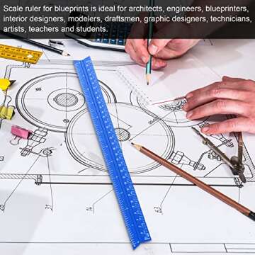 12'' Aluminum Architectural Scale Ruler for Professionals