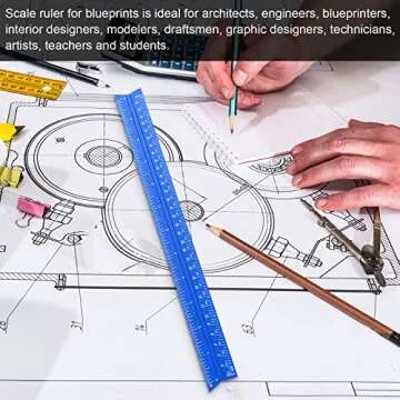 12'' Aluminum Architectural Scale Ruler for Professionals