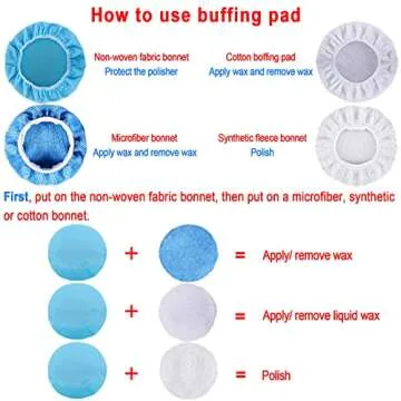 SIQUK 24 Packs Car Polisher Bonnets for Superior Polishing