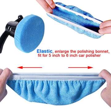 SIQUK 24 Packs Car Polisher Bonnets for Superior Polishing