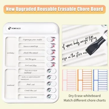 Homyaco Magnetic Dry Erase Chore Chart for All Ages