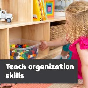 SPARK & WOW 5-Compartment Solid Wood Storage Cabinet - Toy Shelf Organizer - Shelves for Classroom - Includes Optional Wheels