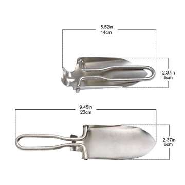 AceCamp Lightweight Folding Garden Trowel for Camping