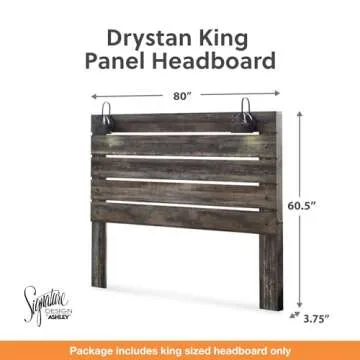 Rustic Panel Headboard with USB Stations, King Size