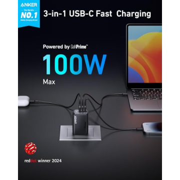 Anker 100W GaN Wall Charger - Compact Fast Charging