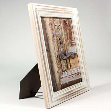 Lawrence Frames 8x10 White Wash Maple Picture Frame, Natural