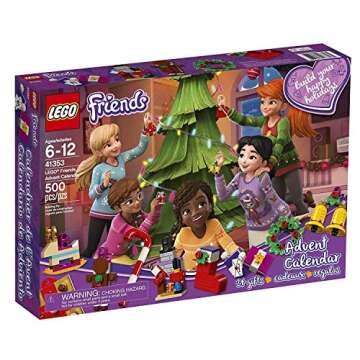 LEGO Friends Advent Calendar 41353, New 2018 Edition, Small Building Toys, Christmas Countdown Calendar for Kids (500 Pieces)