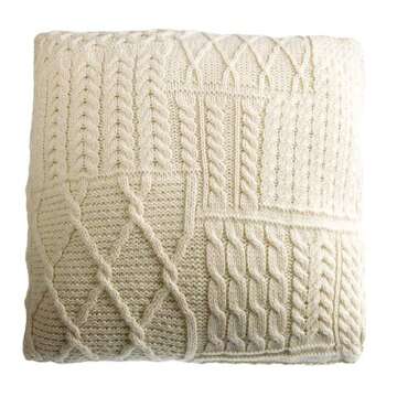 SAOL Wool Irish Aran Knit Cushion Cover Woolen Pillowcases