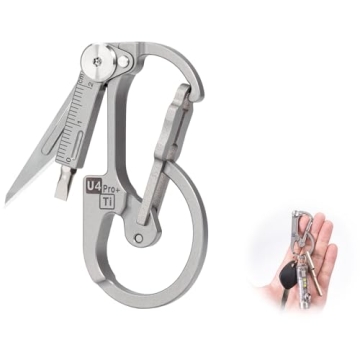 RovyVon U4 Pro+ Titanium Carabiner Multitool - Multi-Functional EDC Tool