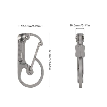 RovyVon U4 Pro+ Titanium Carabiner Multitool Keychain