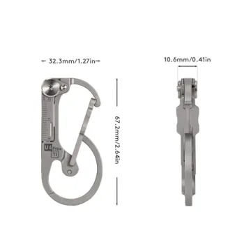 RovyVon U4 Pro+ Titanium Carabiner Multitool Keychain