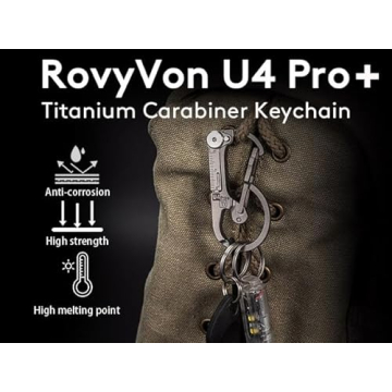 RovyVon U4 Pro+ Titanium Carabiner Multitool Keychain