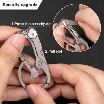 RovyVon U4 Pro+ Titanium Carabiner Multitool Keychain