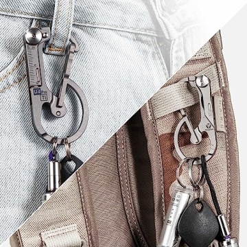 RovyVon U4 Pro+ Titanium Carabiner Multitool Keychain