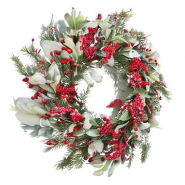 Skrantun 20 Inch Artificial Christmas Wreath for Home Decor