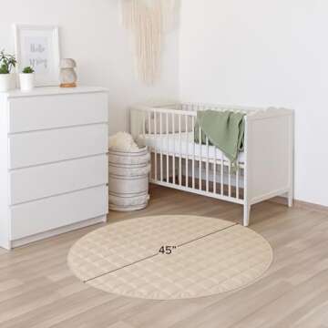 Stylish Baby Play Mat - Soft Cotton Crawling Mat Creates a Great Play Gym Area for Your Baby Boy or Girl - The Perfect Foldable Tummy Time Floor Playmat That Fits Nicely with Any Kids Playroom Decor