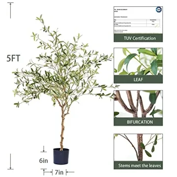 Stunning Phimos 5FT Artificial Olive Tree for Elegant Decor