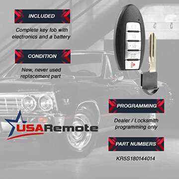 Nissan Altima Key Fob Smart Keyless Entry - 2013-2015