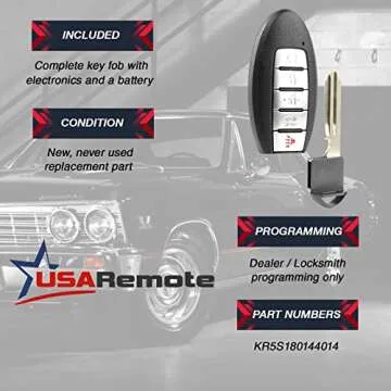 Nissan Altima Key Fob Smart Keyless Entry - 2013-2015