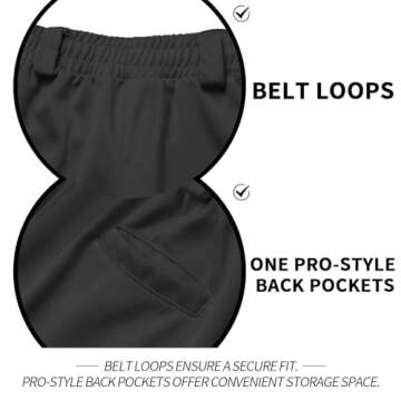 QBK 2T/3T/4T/5T Toddler Baseball Pants Youth Softball Pants Kids Tee Ball Pants for Boy Girl Black（Black 2T）