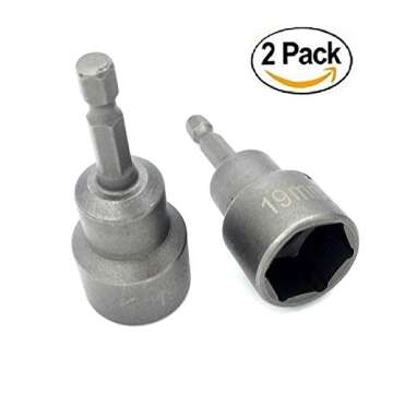 PANOVOS 2pc Leveling Scissor rv-Jacks Socket Drill Adapter With 1/4 Quick Connect Hex Shank Tools, W...