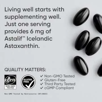 Sports Research Triple Strength Astaxanthin Supplement (6mg) with Organic Coconut Oil for Antioxidant Activity, Skin & Eye Health Support - Non-GMO Verified & Gluten Free - 120 Softgels