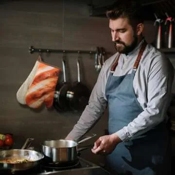 Funny Oven Mitts, Baguettes and Burritos Cotton Oven Golves, Unique Gifts for Men Women, Christmas, Birthday, Anniversary