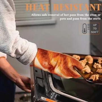 Funny Oven Mitts, Baguettes and Burritos Cotton Oven Golves, Unique Gifts for Men Women, Christmas, Birthday, Anniversary