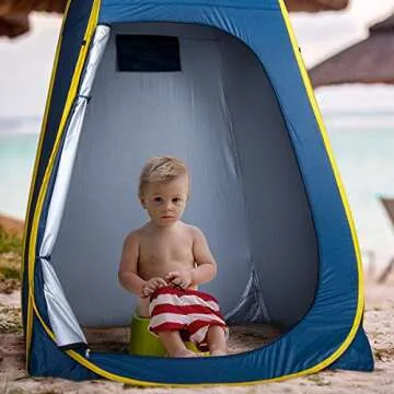 ROPODA Pop Up Tent 83" x 48" x 48" Shower Tent, Upgrade Privacy Tent, Porta-Potty Tent Chaing Tent Portable Changing Room Includes 1 Removable Bottom,8 Stakes,1Removable Rain Cover,1 Carrying Bag