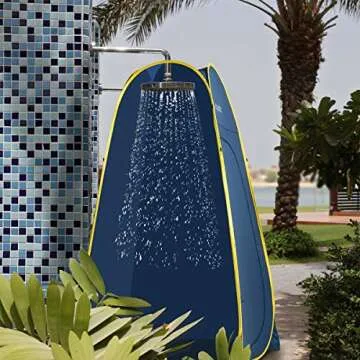 ROPODA Pop Up Tent 83" x 48" x 48" Shower Tent, Upgrade Privacy Tent, Porta-Potty Tent Chaing Tent Portable Changing Room Includes 1 Removable Bottom,8 Stakes,1Removable Rain Cover,1 Carrying Bag