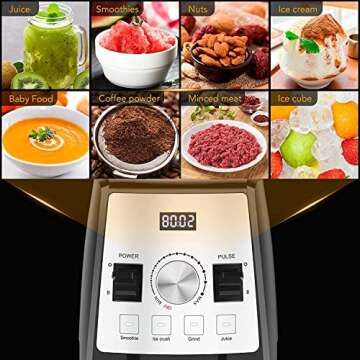 Acekool 1500W Powerful Smoothie Blender for Kitchen