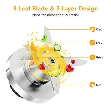 Acekool 1500W Powerful Smoothie Blender for Kitchen