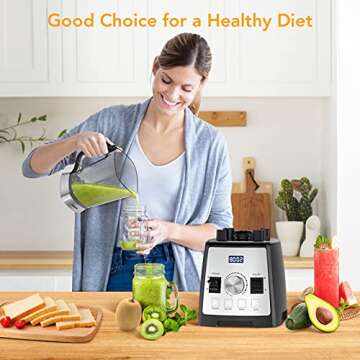 Acekool 1500W Powerful Smoothie Blender for Kitchen