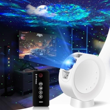 LitEnergy LED Sky Projector Light, Galaxy Lighting, Nebula Star Night Lamp with Base and Remote Cont...