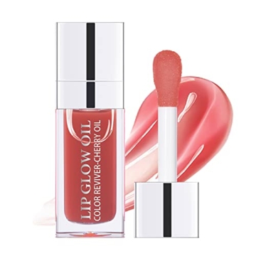 Hydrating Lip Glow Oil, Moisturizing Lip Glow Oil, Nourishing Glossy Transparent Lip Oil, Plumping L...