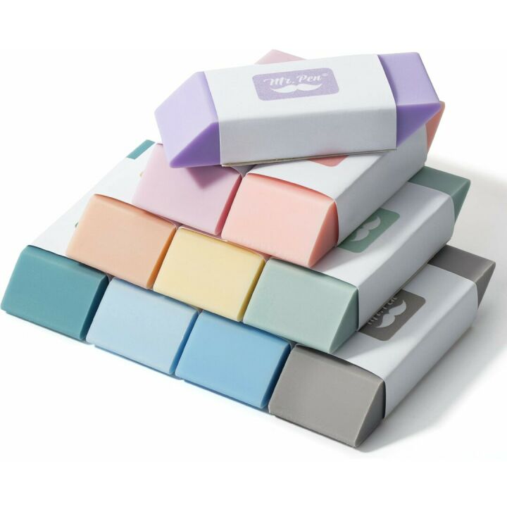 Mr. Pen 10 Pack Morandi Erasers for School Use