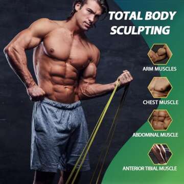 LEEKEY Resistance Bands, Exercise Bands Pull Up Assist Bands - Workout Bands Set - Mobility Band Pow...