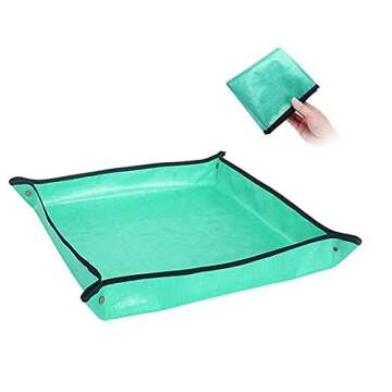 VIMOA Repotting Mat Waterproof Indoor Potting Tarp Planting Mat Apartment Gardening Mat for Succulent Flowers Plants Indoor Transplantation 3.3 ft. x 3.3 ft. (Green)