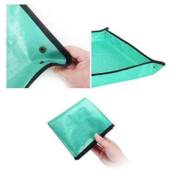VIMOA Repotting Mat Waterproof Indoor Potting Tarp Planting Mat Apartment Gardening Mat for Succulent Flowers Plants Indoor Transplantation 3.3 ft. x 3.3 ft. (Green)
