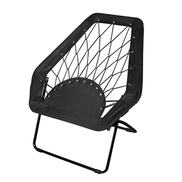Zenithen Black Hexagon Portable Fungee Chair - Durable, Comfortable & Stylish