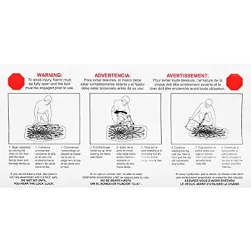 Zenithen Black Hexagon Portable Bungee Chair for Comfort & Style