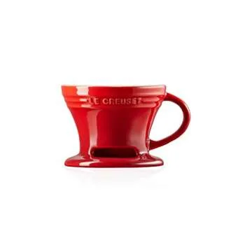 Le Creuset Stoneware Pour Over Coffee Cone in Cerise